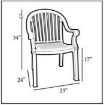 Picture of Grosfillex Colombo Stacking Armchair