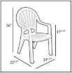 Picture of Grosfillex Pacific Fanback Stacking Armchair