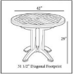 Picture of Grosfillex Winston 42” Round Table