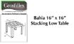 Picture of Grosfillex BAHIA 16" x 16" Low Table