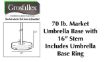 Picture of Grosfillex 70 lb. Market Umbrella Base 16" Stem