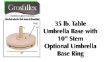 Picture of Grosfillex 35 lb. Umbrella Base 10" Stem