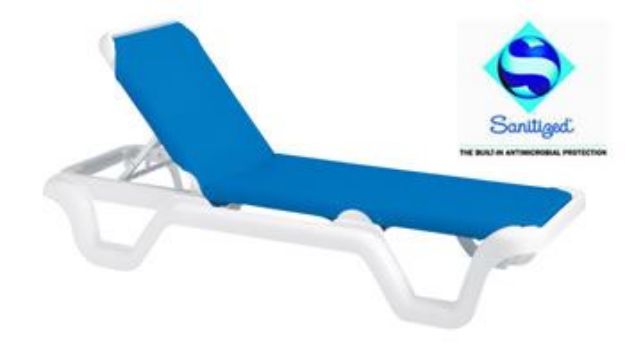 Picture of Grosfillex MARINA Sling Chaise Without Arms Shipped in Packs of 2