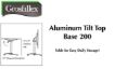 Picture of Grosfillex Aluminum Tilt Top Folding Base 200