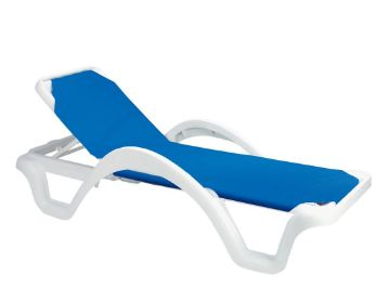 Show details for Catalina Adjustable Sling Chaise Blue Shipped in Packs of 2 Picture of Catalina Adjustable Sling Chaise Blue Shipped in Packs of 2