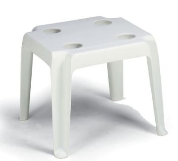 Show details for Oasis 18"x18" Low Table w/ Cup Holders White Picture of Oasis 18"x18" Low Table w/ Cup Holders White