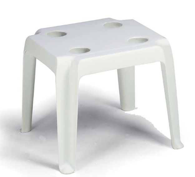 Picture of Oasis 18"x18" Low Table w/ Cup Holders White