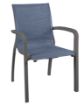 Madras Blue/Volcanic Black Sunset Arm Chair from Grosfillex