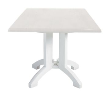 Show details for Atlanta 36" Square Table White Picture of Atlanta 36" Square Table White