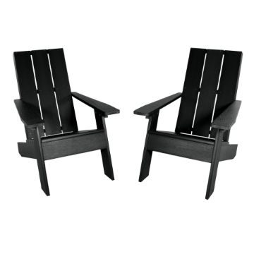 Show details for Set of Two Barcelona Modern Adirondack Chairs Picture of Set of Two Barcelona Modern Adirondack Chairs