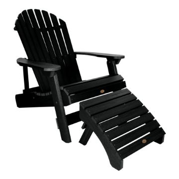 Show details for King Hamilton Folding & Reclining Adirondack Chair and Ottoman Picture of King Hamilton Folding & Reclining Adirondack Chair and Ottoman