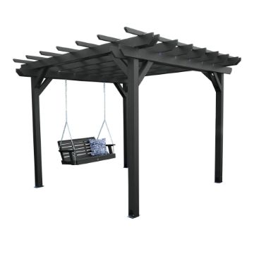 Show details for Bodhi 10’ x 10’ DIY Pergola with 4’ Weatherly Porch Swing Picture of Bodhi 10’ x 10’ DIY Pergola with 4’ Weatherly Porch Swing