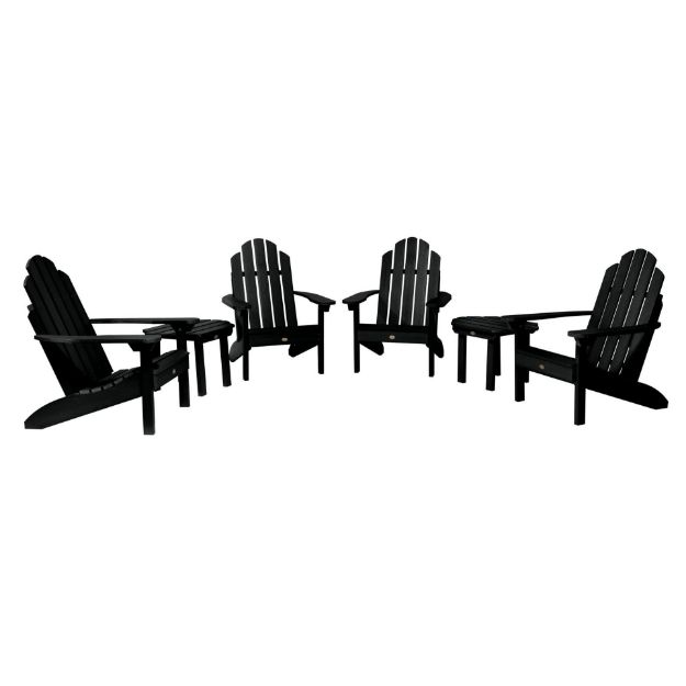Picture of Discontinued 4 Classic Westport Adirondack Chairs with 2 Side Tables
