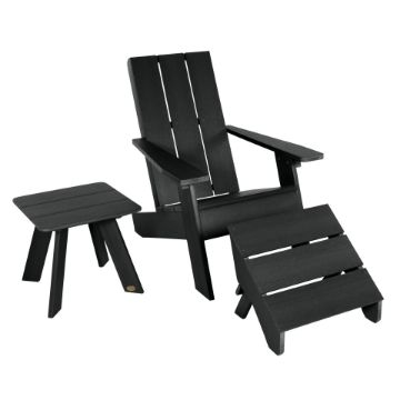 Show details for Barcelona Modern Adirondack Chair, Ottoman, and Side Table Picture of Barcelona Modern Adirondack Chair, Ottoman, and Side Table