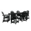 Picture of Hamilton 7pc Rectangular Outdoor Dining Set 42in x 84in - Counter Height