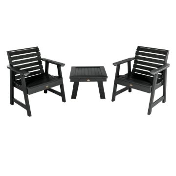 Show details for 2 Weatherly Garden Chairs with 1 Square Side Table Picture of 2 Weatherly Garden Chairs with 1 Square Side Table