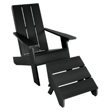 Show details for Barcelona Modern Adirondack Chair and Ottoman Picture of Barcelona Modern Adirondack Chair and Ottoman