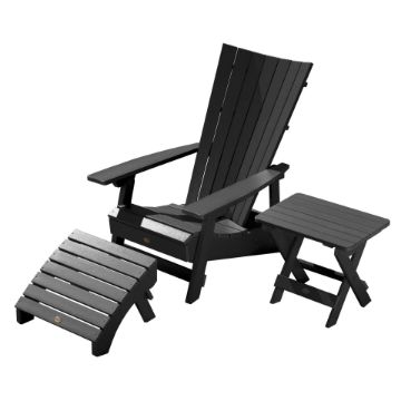 Show details for Manhattan Beach Adirondack Chair with Folding Adirondack Side Table and Ottoman Picture of Manhattan Beach Adirondack Chair with Folding Adirondack Side Table and Ottoman