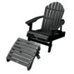 Picture of Hamilton Folding &amp; Reclining Adirondack Chair with Folding Adirondack Ottoman