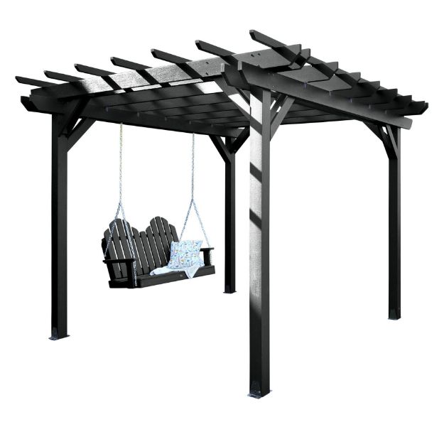 Picture of Bodhi 12’ x 12’ DIY Pergola with 4’ Classic Westport Porch Swing