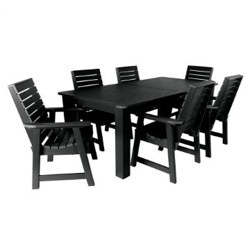 Show details for Weatherly 7pc Rectangular Outdoor Dining Set 42in x 84in - Dining Height Picture of Weatherly 7pc Rectangular Outdoor Dining Set 42in x 84in - Dining Height