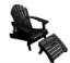 1 Hamilton Folding & Reclining Adirondack Chair with 1 Ottoman & 1 Easy-add Cup Holder