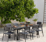 Libeccio/Bora 9-Piece Extending Rectangular Patio Dining Set