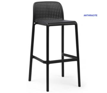 Nardi Lido Fiberglass Resin Stackable Outdoor Patio Bar Stool x 4 Nardi Lido Fiberglass Resin Stackable Outdoor Patio Bar Stool x 4