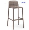 Picture of Nardi Lido Fiberglass Resin Caffe Stackable Outdoor Patio Bar Stool x 4