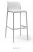 Picture of Nardi Lido Fiberglass Resin White Stackable Outdoor Patio Bar Stool x 4