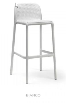 Show details for Nardi Lido Fiberglass Resin White Stackable Outdoor Patio Bar Stool x 4 Picture of Nardi Lido Fiberglass Resin White Stackable Outdoor Patio Bar Stool x 4