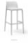 Picture of Nardi Lido Fiberglass Resin White Stackable Outdoor Patio Bar Stool x 4