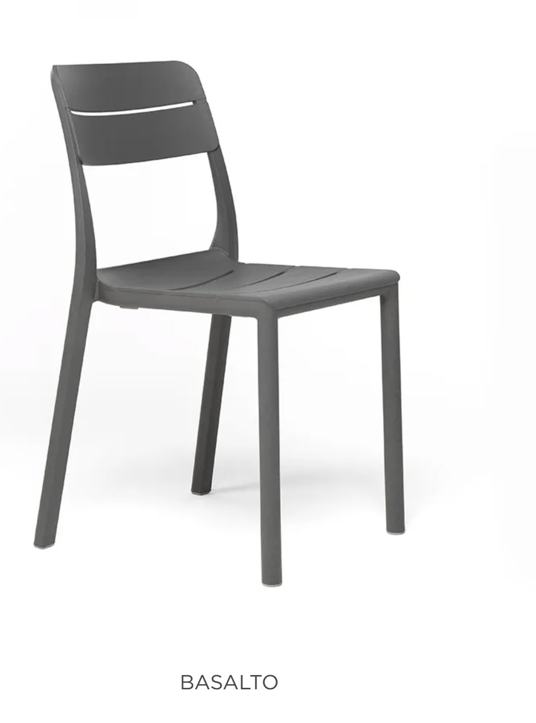 Nardi Cassia Resin Outdoor Armless Chair - Basalto